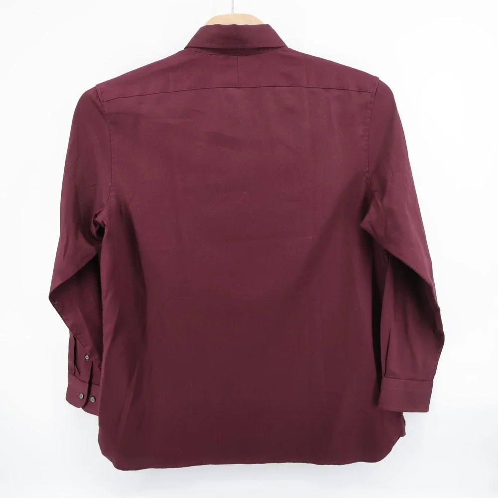 NEW Banana Republic Slim Fit Textured Button Down Shirt Burgundy Mens XL MSR $85